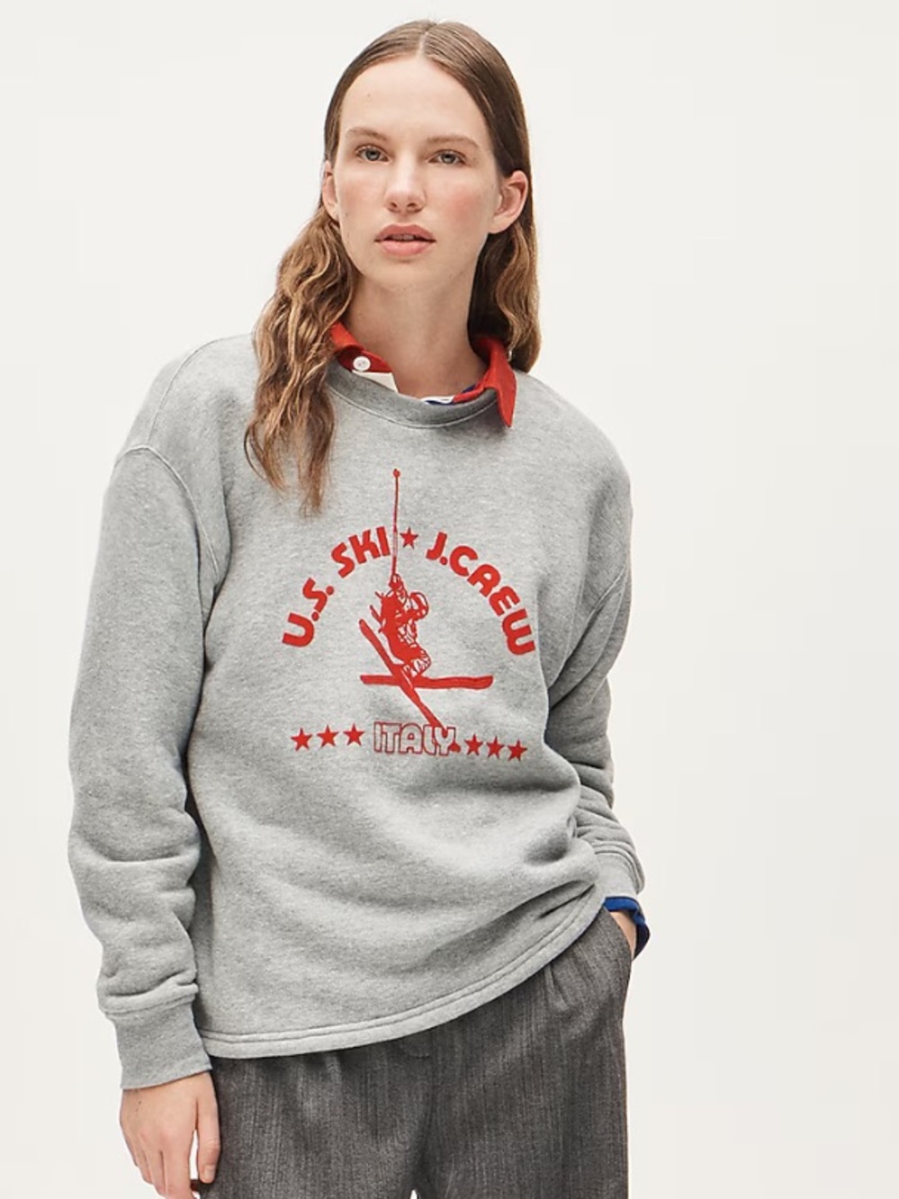 U.S. Ski & Snowboard by J.Crew heritage terry graphic crewneck sweatshirt